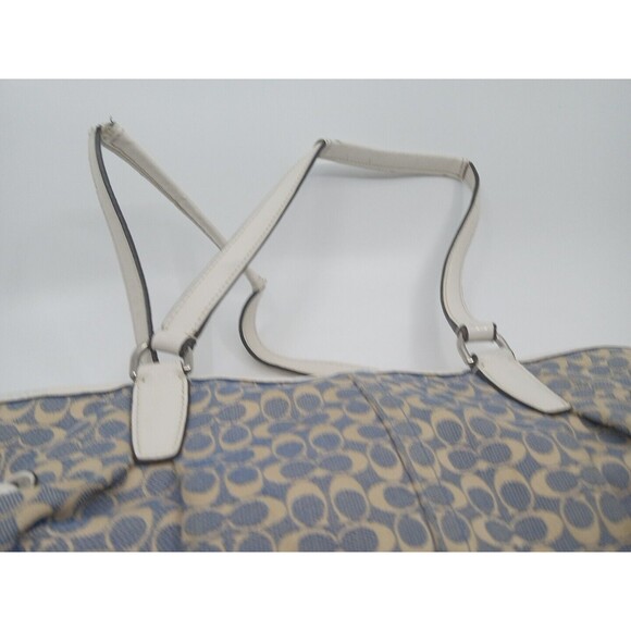 COACH SIGNATURE Jacquard Leather Drawstring Carryall  A1457-F28932 Snakeskin - Picture 9 of 10